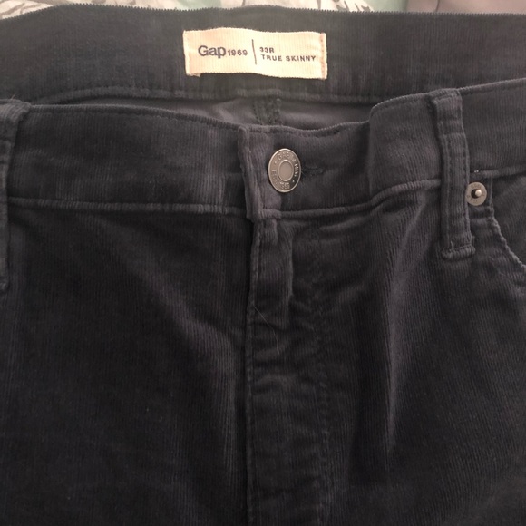 GAP Pants - NWT NEW Gap True Skinny Cords Navy Gray 33